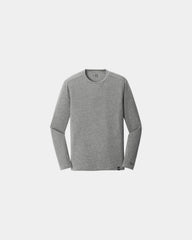 Custom long sleeve tee New Era Heritage Blend Crew - Shadow Grey Heather