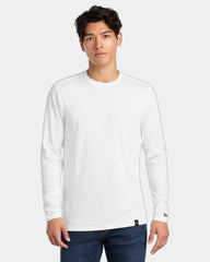Custom long sleeve tee New Era Heritage Blend Crew - White