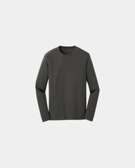 Custom long sleeve tee New Era Heritage Blend Crew - Graphite