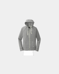 Custom sueded cotton New Era full-zip hoodie jacket - Shadow Grey Heather