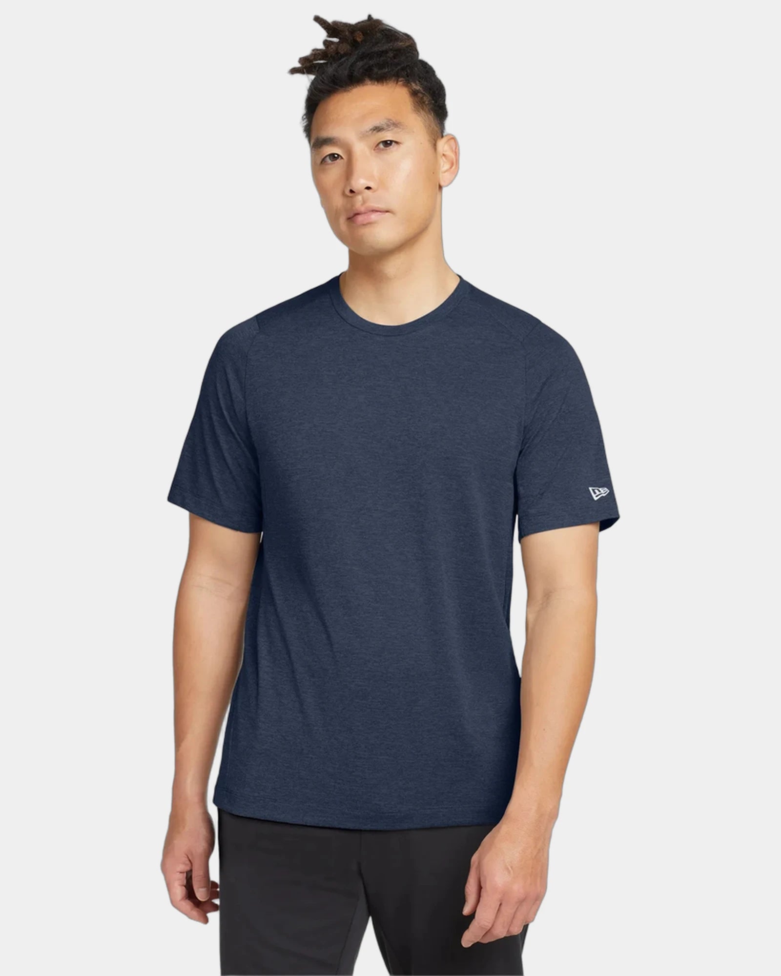 Custom polyester New Era Performance Crew Tee - True Navy