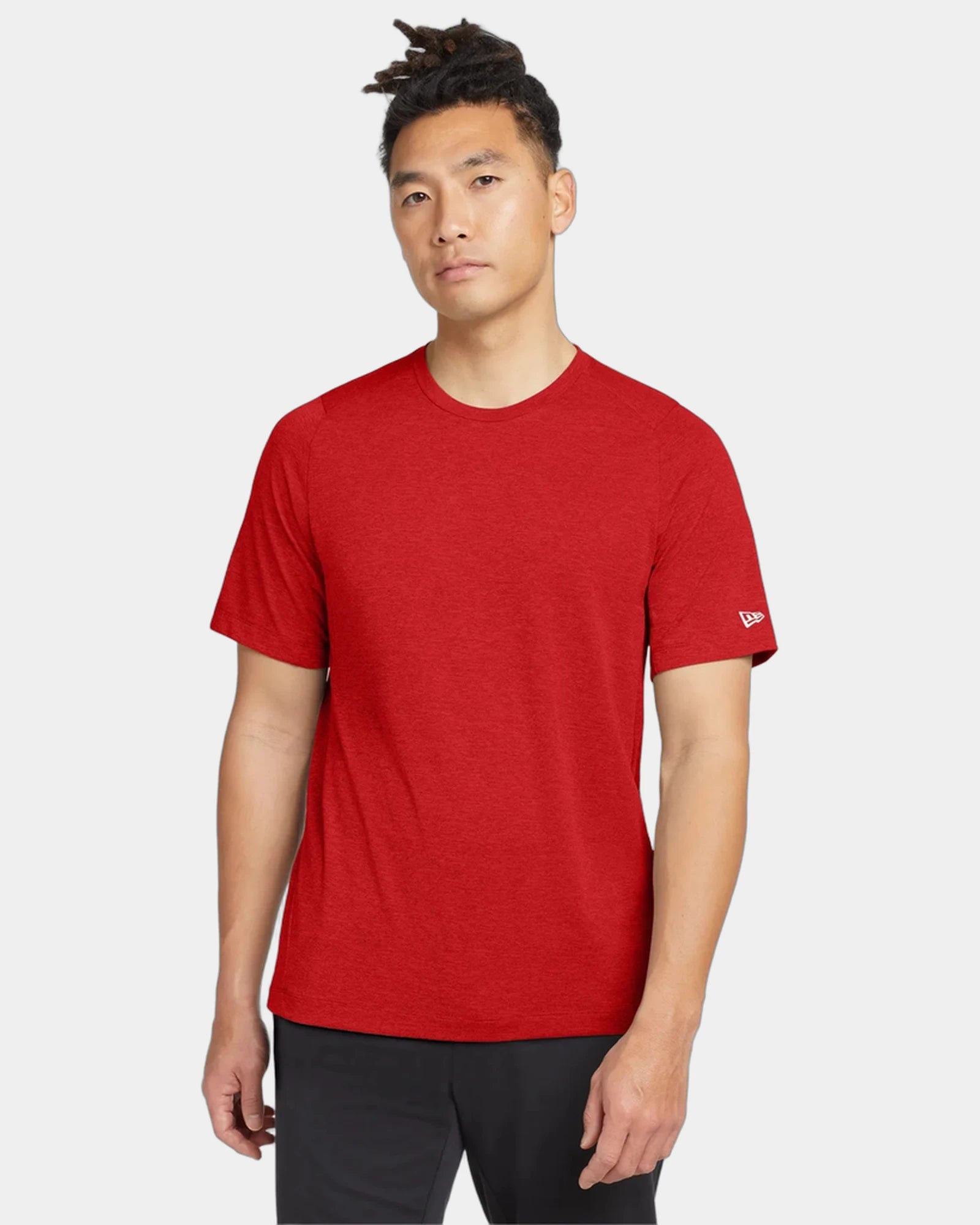 Custom polyester New Era Performance Crew Tee - Scarlet