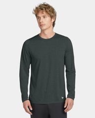 Custom polyester long sleeve tee New Era Performance - Graphite