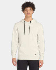 Custom tri-blend fleece hoodie New Era pullover - Soft Beige