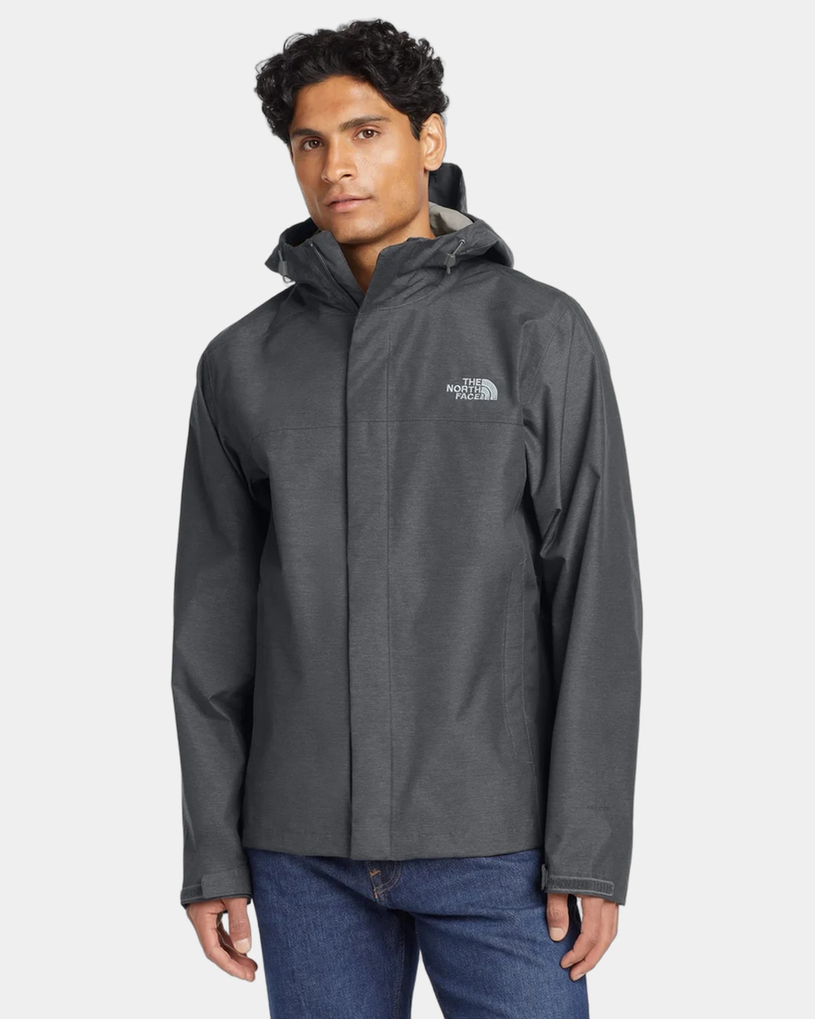 Custom recycled DryVent The North Face rain jacket - Tnf Dark Grey Heather