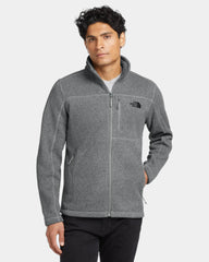 Custom recycled polyester The North Face fleece jacket - Tnf Medium Grey Heather