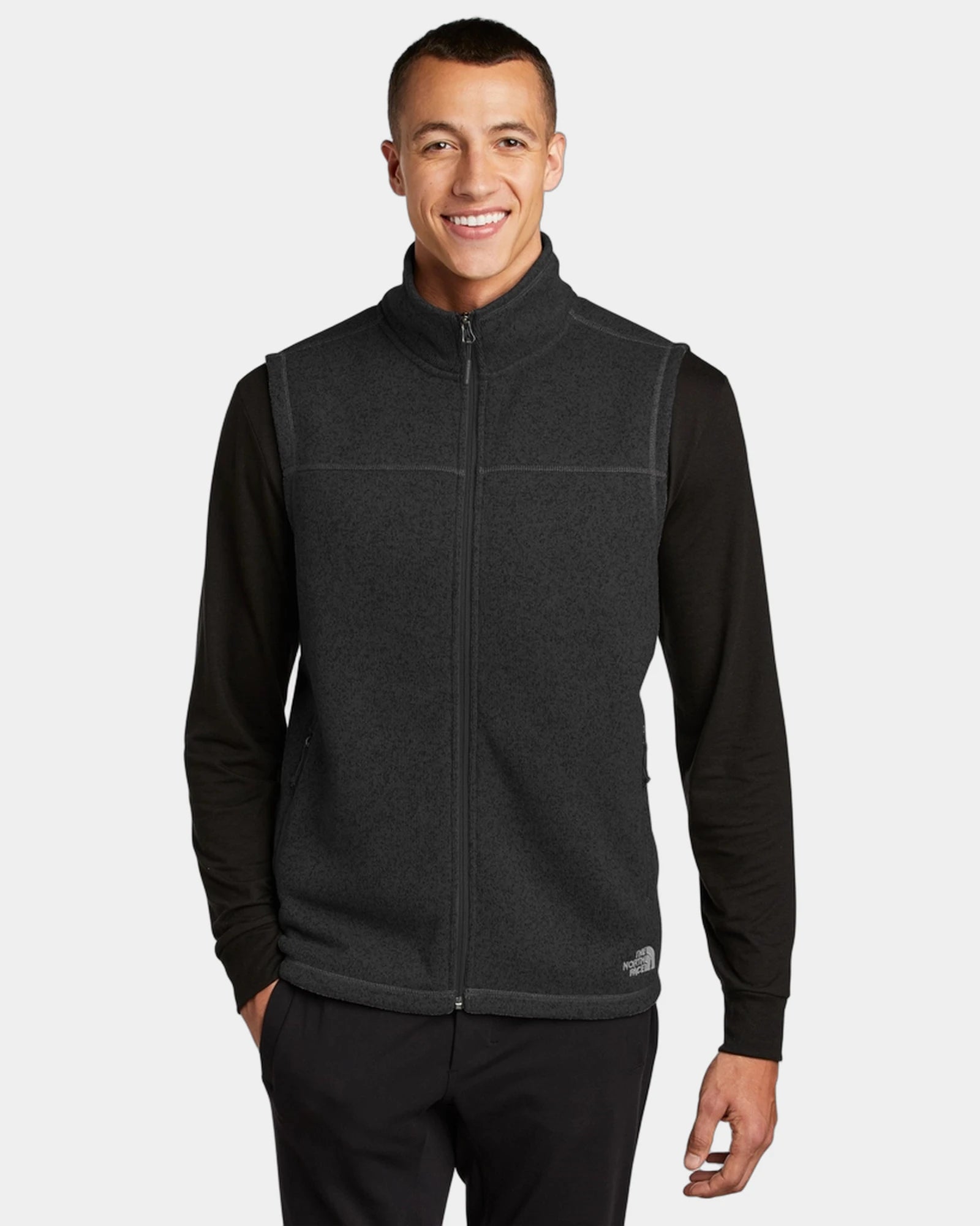 Custom recycled fleece vest The North Face Sweater - Tnf Black Heather