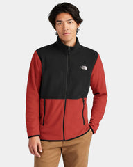 Custom recycled fleece jacket The North Face Glacier - Rage Red / Tnf Black
