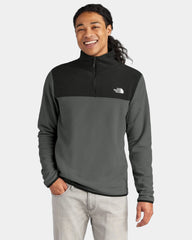 Custom recycled fleece The North Face Glacier 1/4-Zip - Asphalt Grey/ Tnf Black