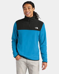 Custom recycled fleece The North Face Glacier 1/4-Zip - Hero Blue/ Tnf Black