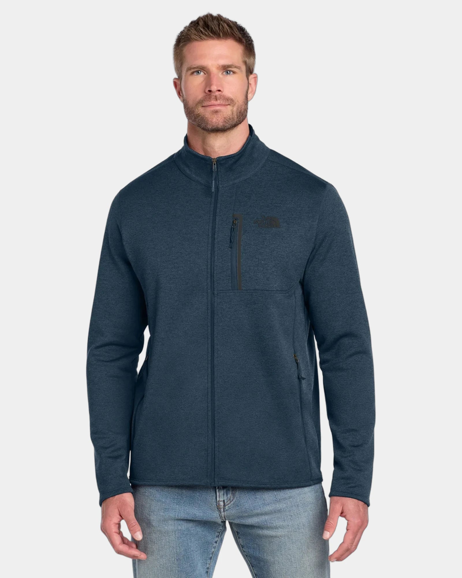 Custom recycled fleece jacket The North Face Skyline - Urban Navy Heather