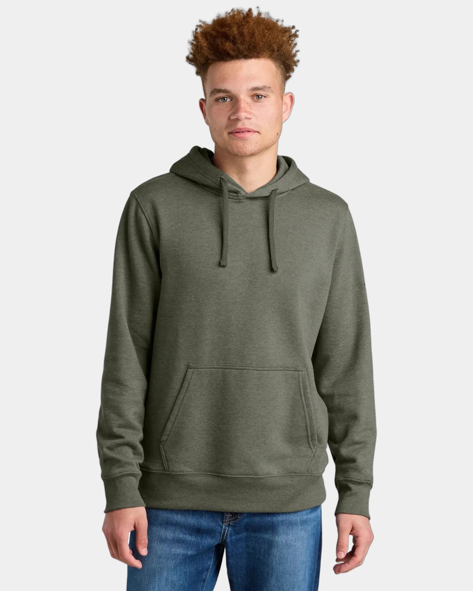 Custom knit fleece hoodie The North Face Sleeve Logo - New Taupe Green Heather