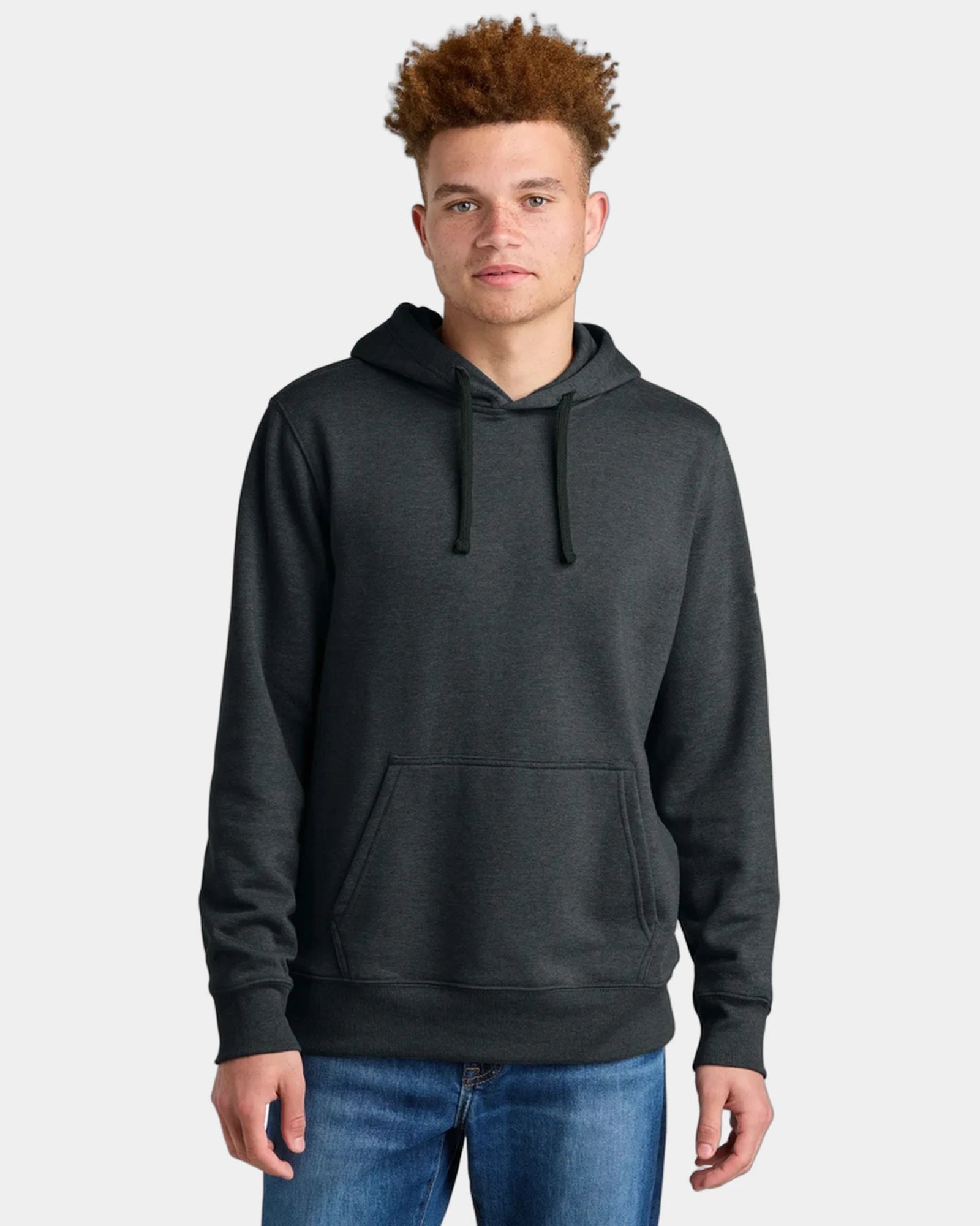 Custom knit fleece hoodie The North Face Sleeve Logo - Tnf Black Heather