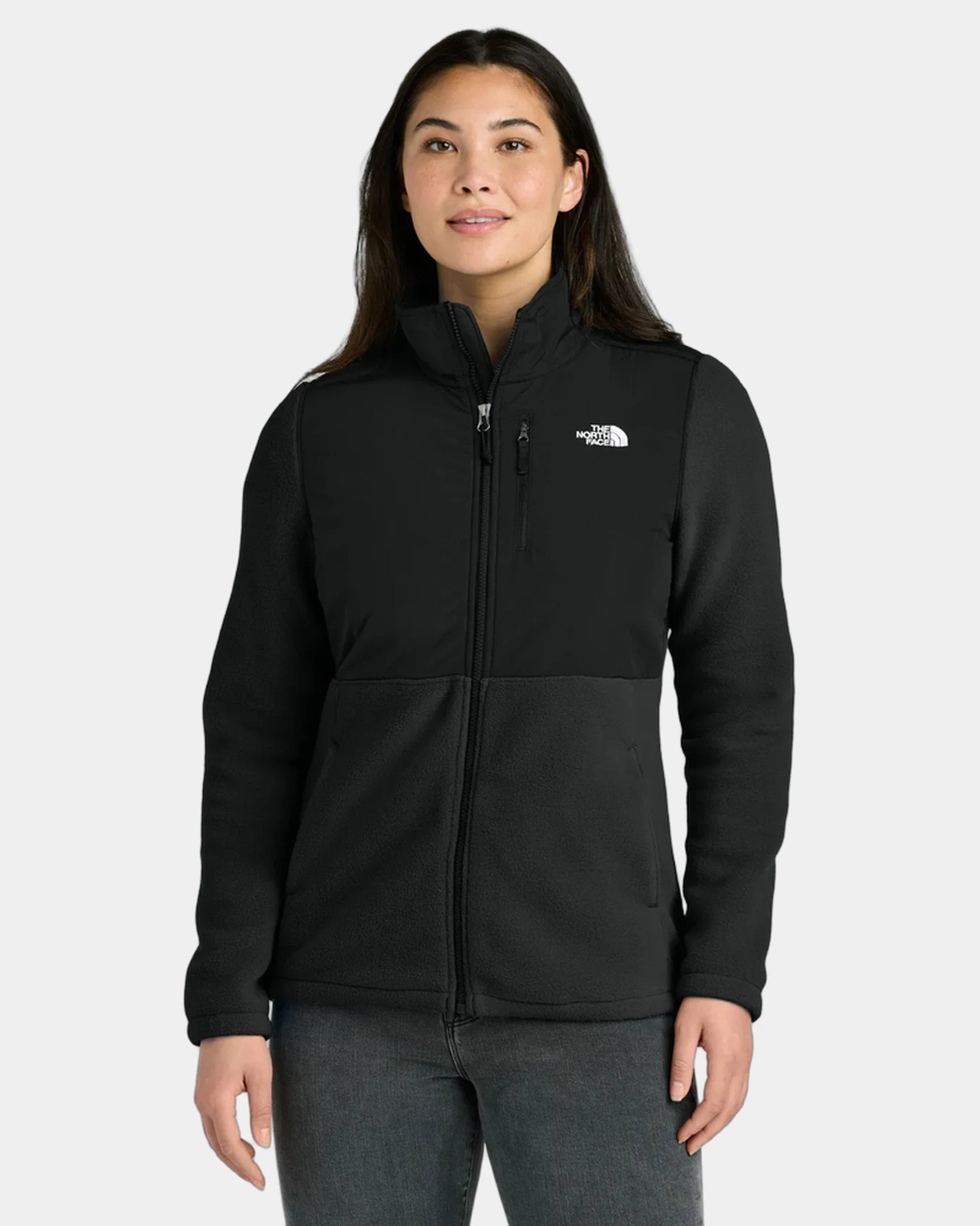 Custom women's recycled fleece jacket The North Face - Tnf Black