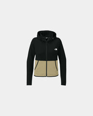 Custom full-zip hoodie The North Face Women's Double-Knit - Khaki Stone/ Tnf Black
