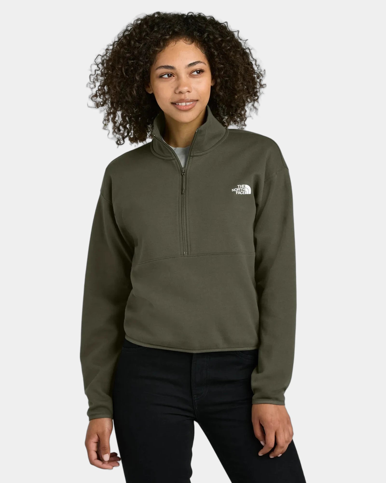 Custom stretch fleece The North Face Women's Double-Knit - New Taupe Green
