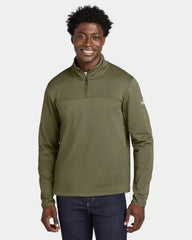 Custom recycled fleece The North Face Aim 1/4-Zip - Burnt Olive Green