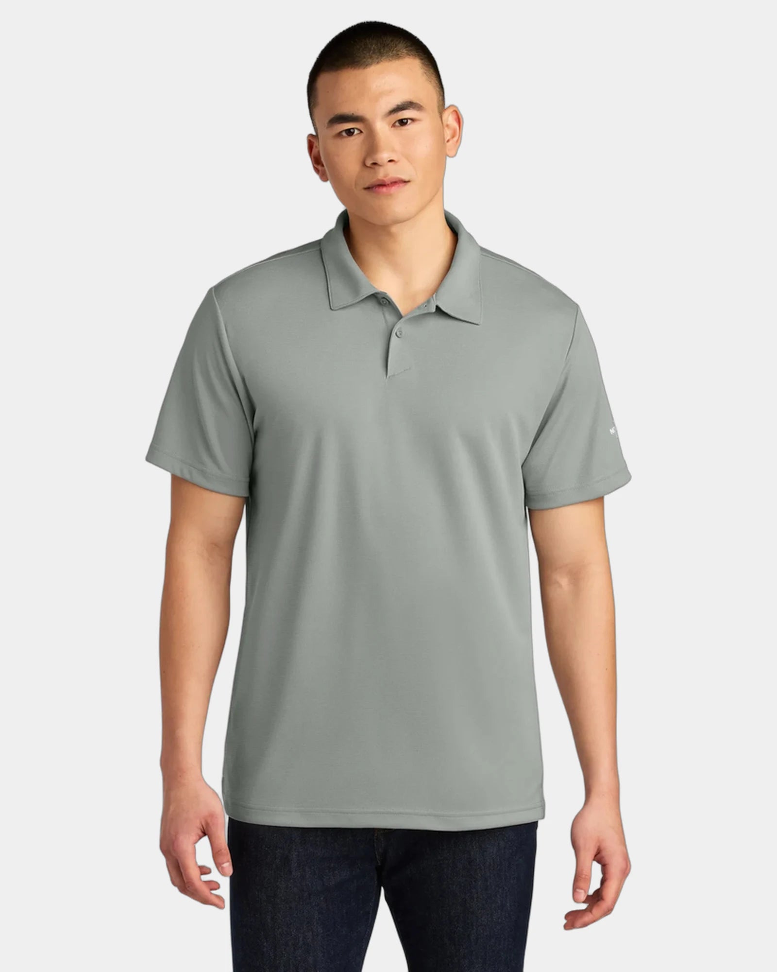Custom recycled polyester polo The North Face Ambition - Meld Grey Heather