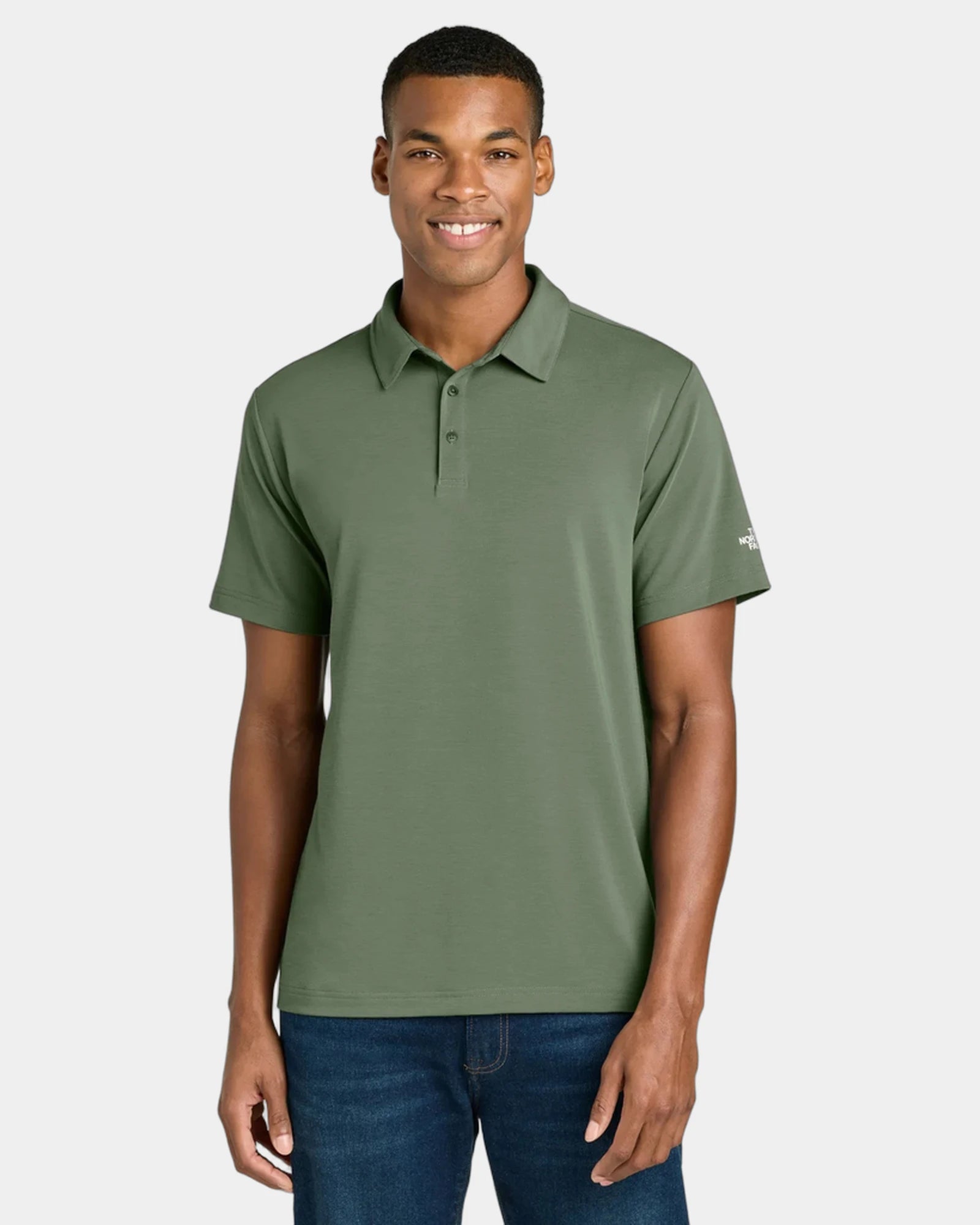 Custom recycled polo The North Face Canyon Crest - Bark Mist Green