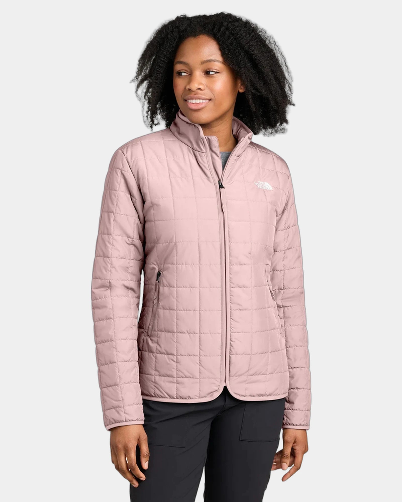 Custom recycled quilted The North Face Iron Drift jacket - Metal Pink