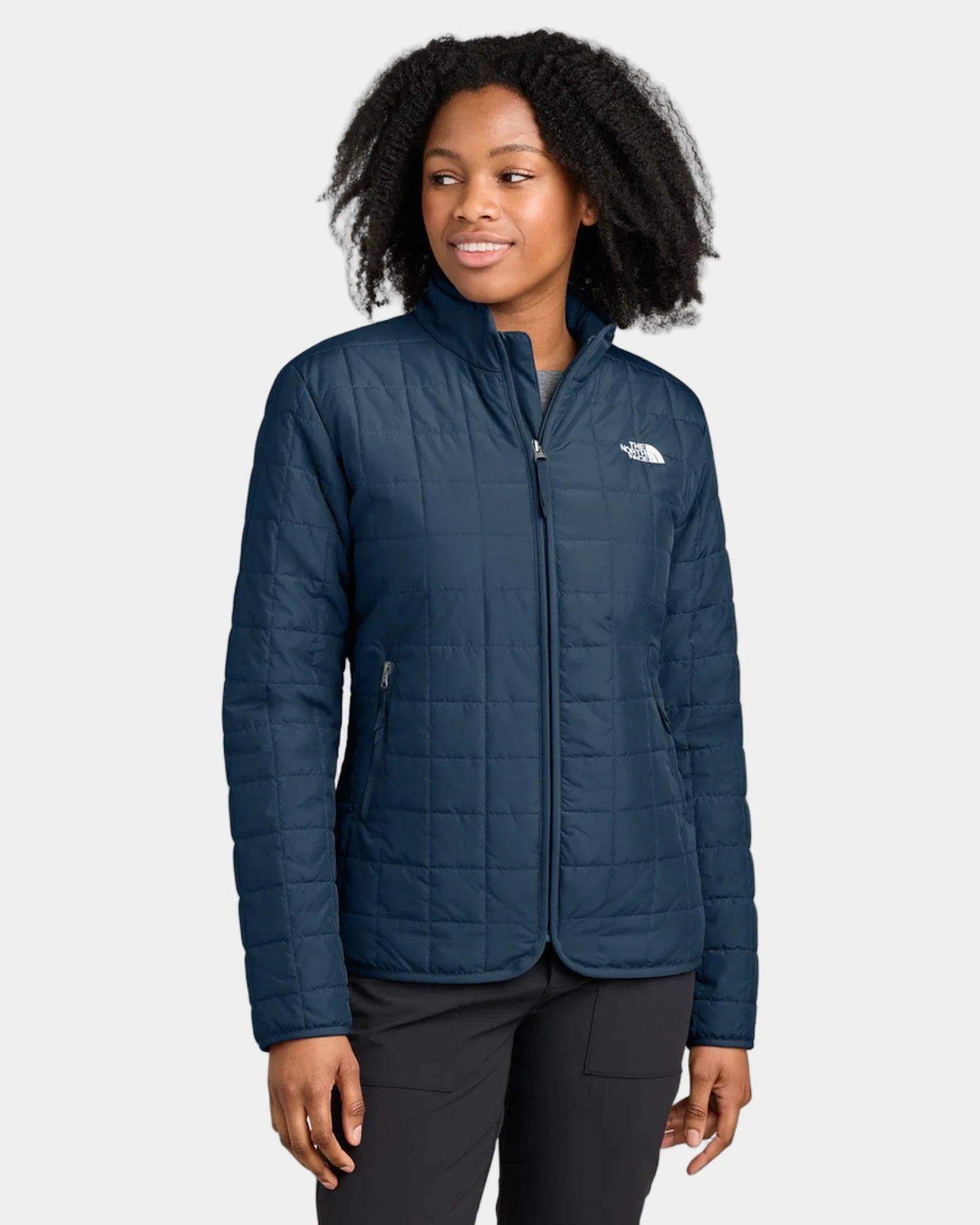 Custom recycled quilted The North Face Iron Drift jacket - Summit Navy