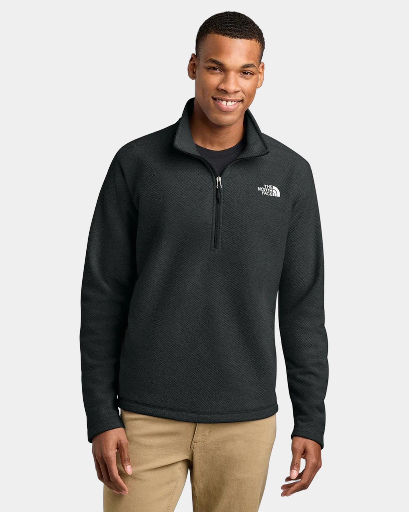Custom recycled polyester The North Face Pine Grove 1/2-zip - Tnf Black Heather