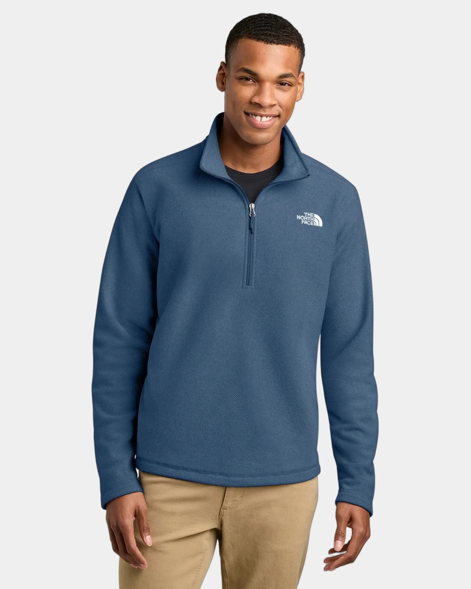 Custom recycled polyester The North Face Pine Grove 1/2-zip - Shady Blue Heather