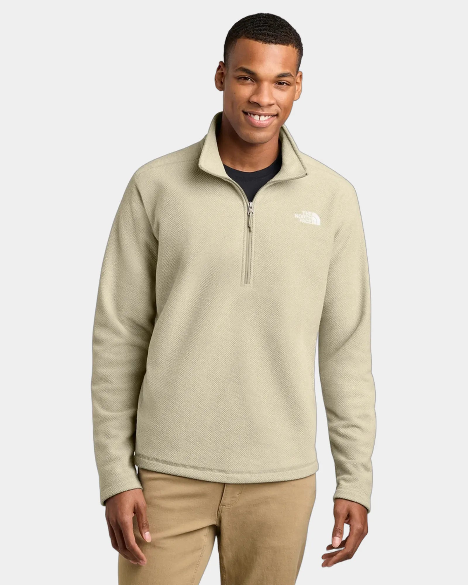 Custom recycled polyester The North Face Pine Grove 1/2-zip - Gravel Heather