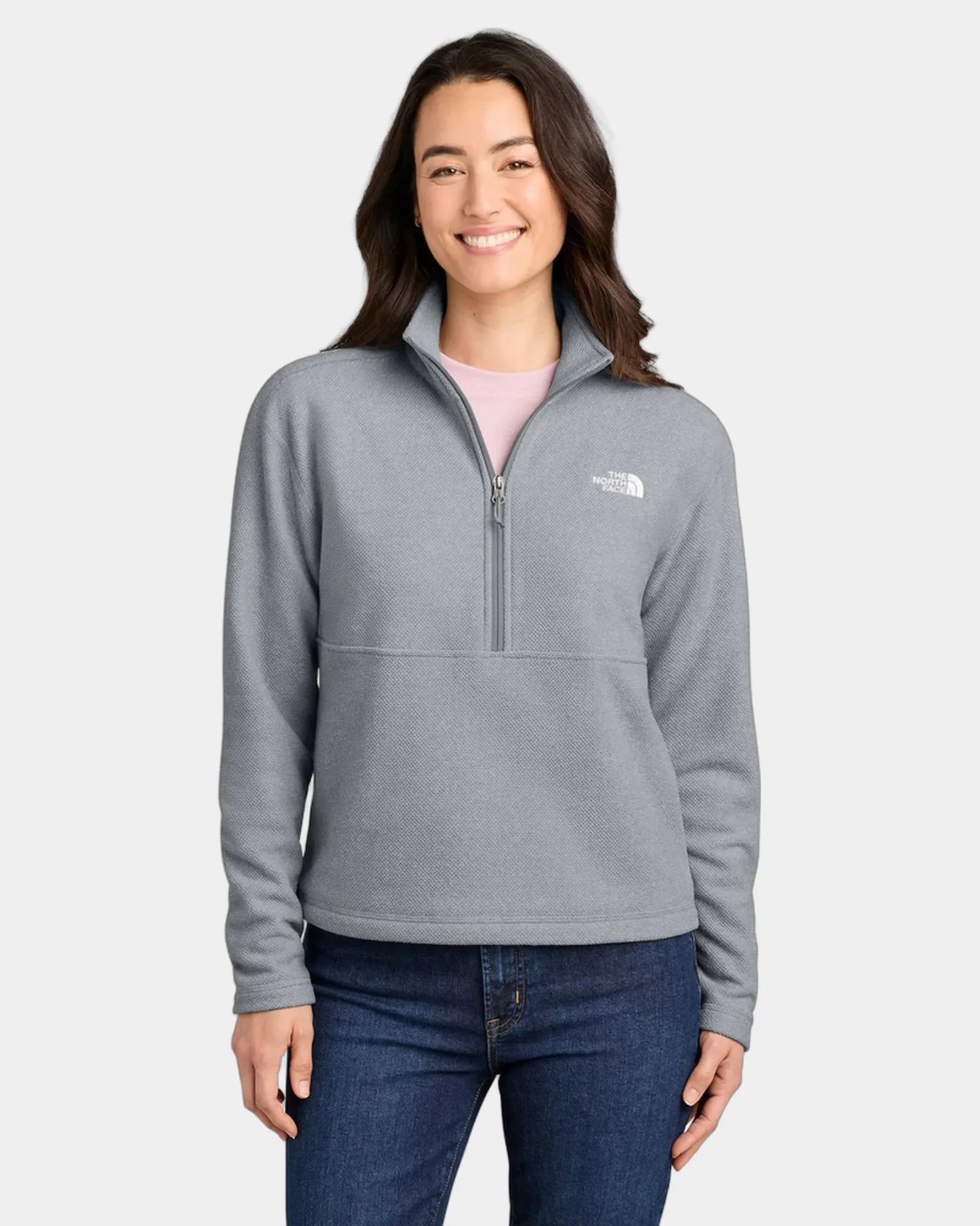 Branded The North Face Women's Pine Grove 1/2-Zip - Tnf Light Grey Heather