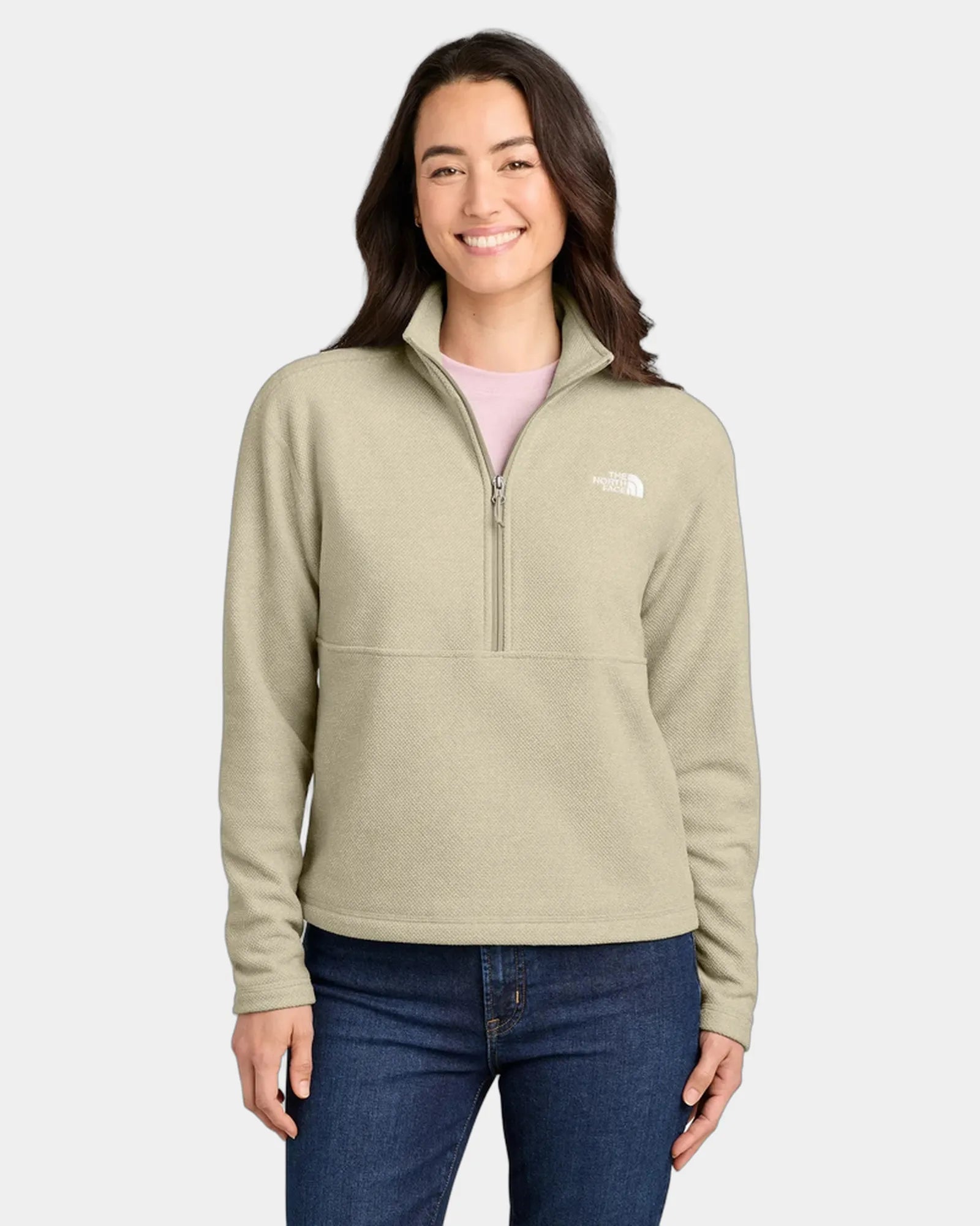 Branded The North Face Women's Pine Grove 1/2-Zip - Gravel Heather