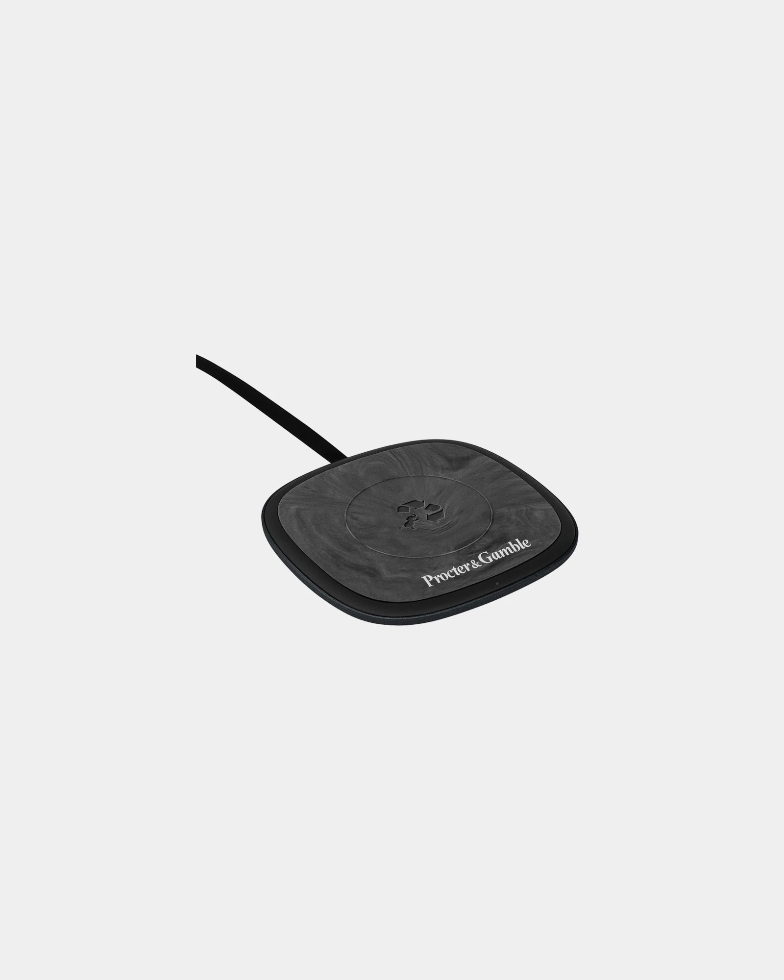 Custom recycled wireless charging pad with magnetic grip - Black-Gray