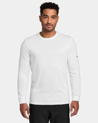 Custom Dri-FIT Cotton/Poly Long Sleeve Tee Nike - White