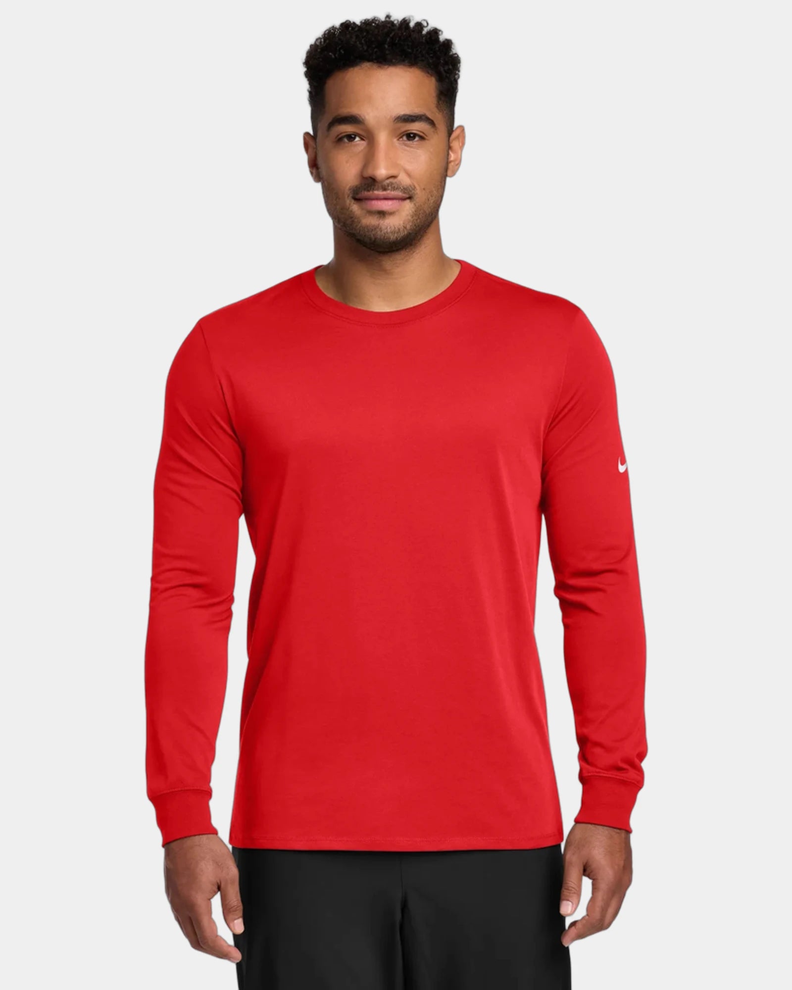 Custom Dri-FIT Cotton/Poly Long Sleeve Tee Nike - University Red