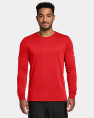 Custom Dri-FIT Cotton/Poly Long Sleeve Tee Nike - University Red