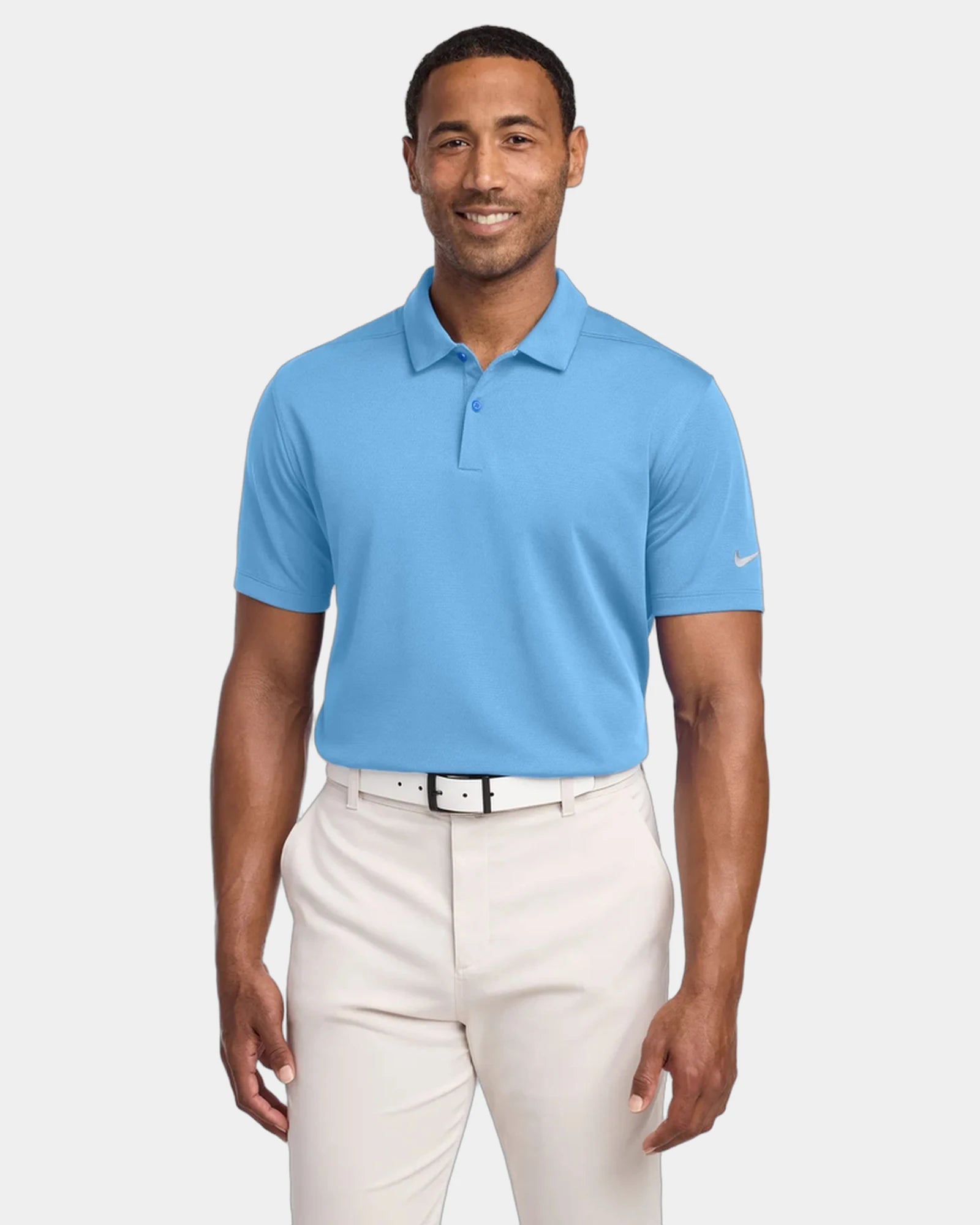 Custom recycled polyester polo Nike Dry Essential - University Blue