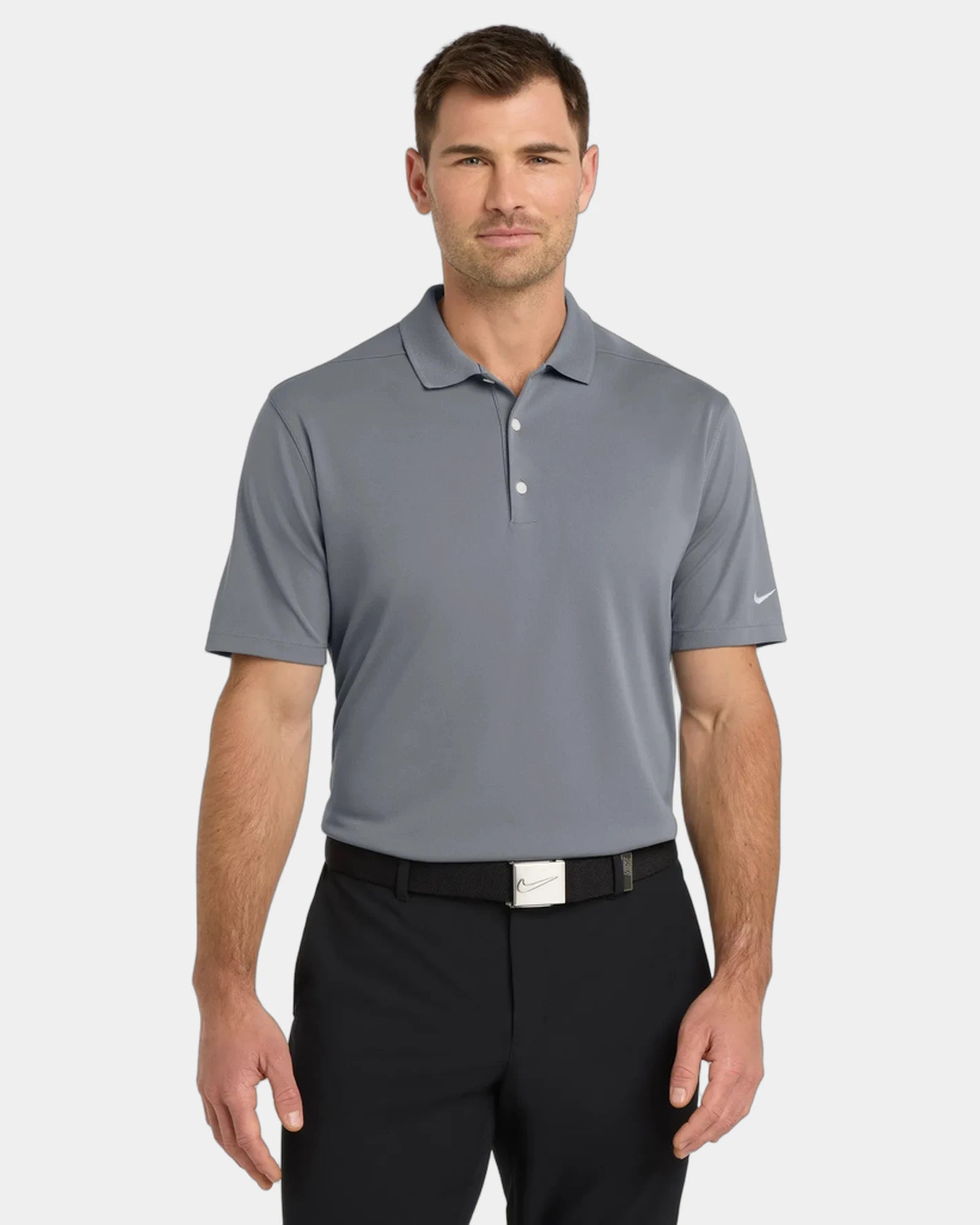 Custom Nike Dri-FIT Micro Pique 2.0 polo - Cool Grey