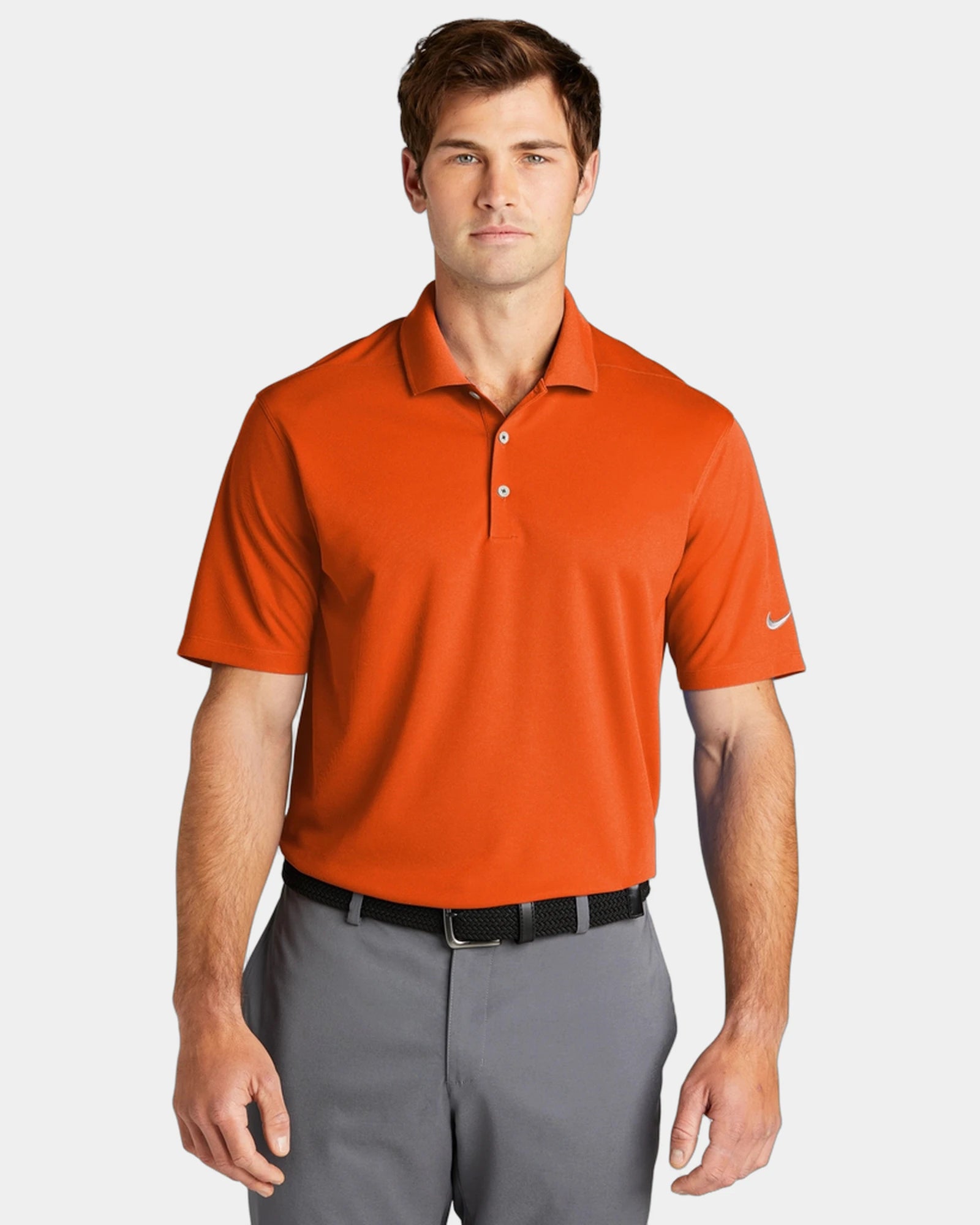 Custom Nike Dri-FIT Micro Pique 2.0 polo - Brilliant Orange