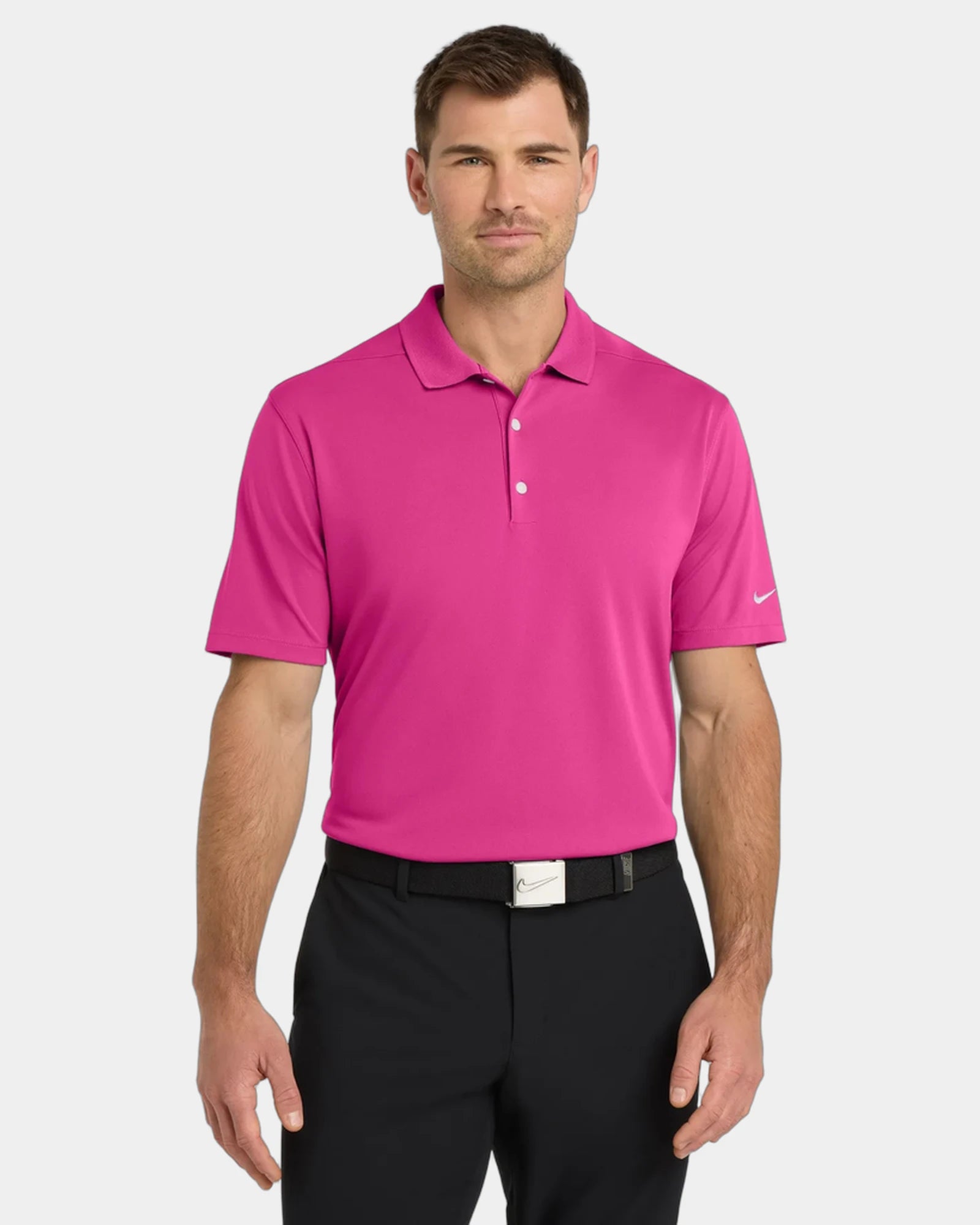 Custom Nike Dri-FIT Micro Pique 2.0 polo - Vivid Pink