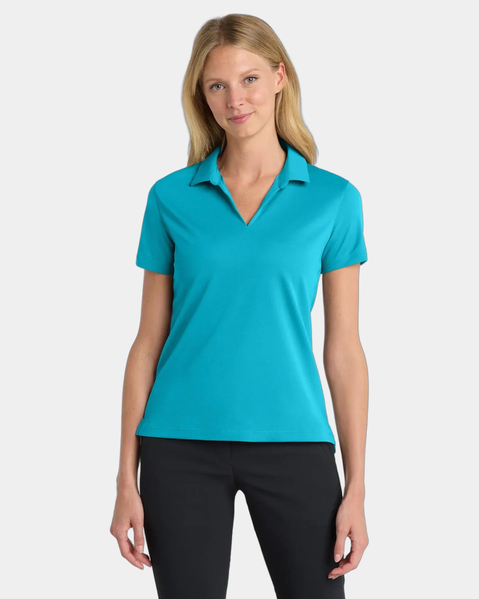 Custom Nike Women's Dri-FIT Micro Pique 2.0 Polo - Tidal Blue