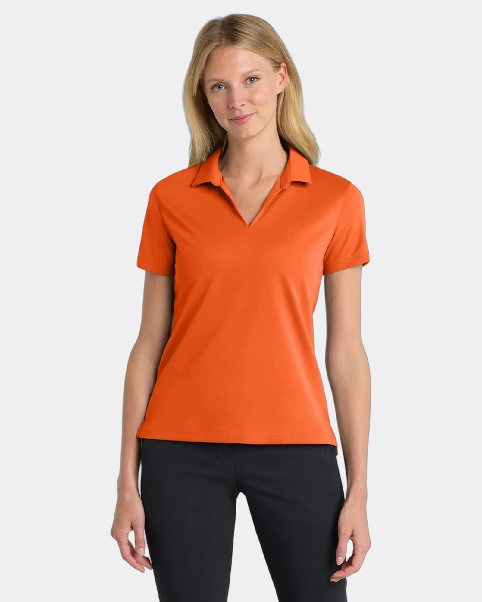 Custom Nike Women's Dri-FIT Micro Pique 2.0 Polo - Brilliant Orange