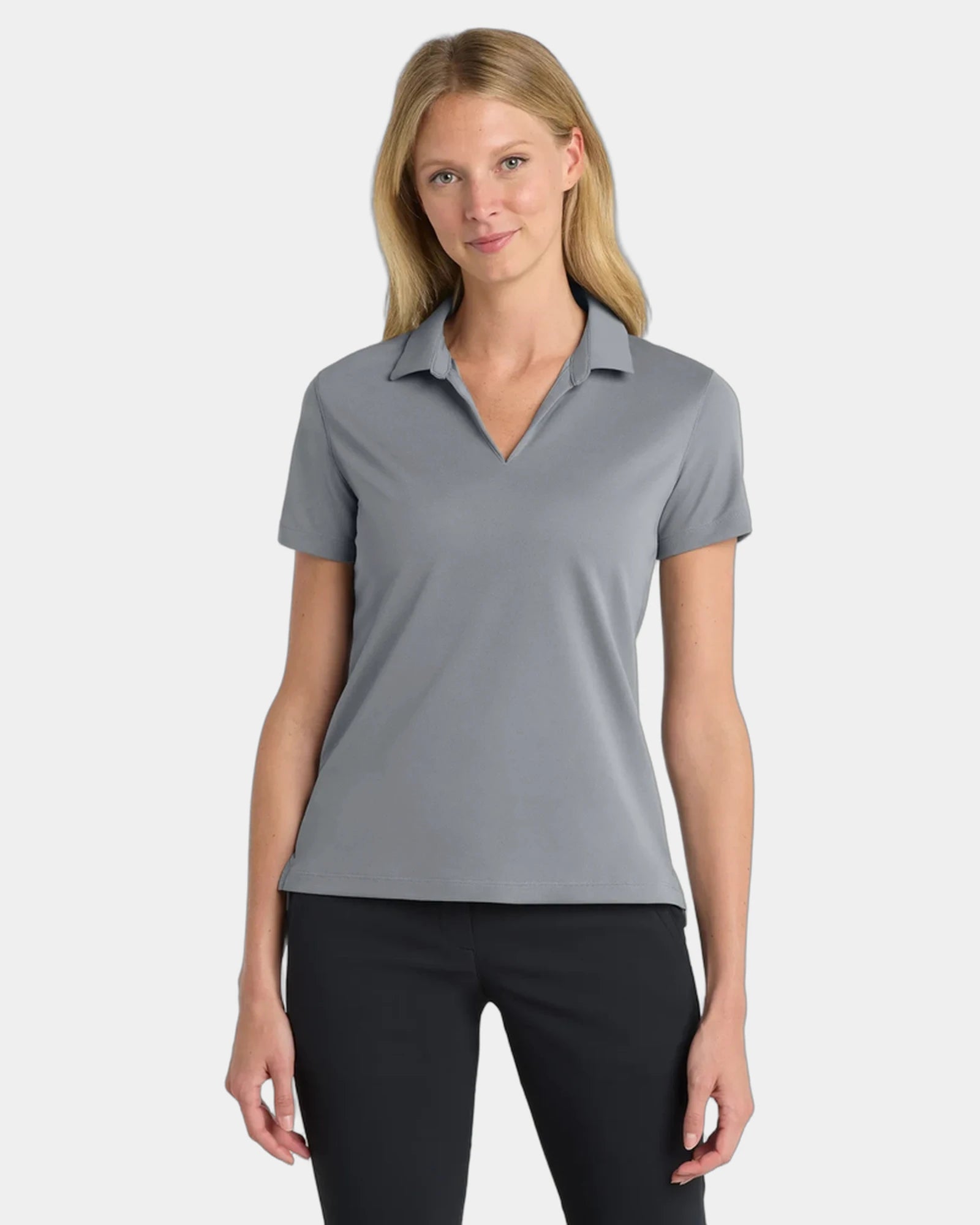 Custom Nike Women's Dri-FIT Micro Pique 2.0 Polo - Cool Grey