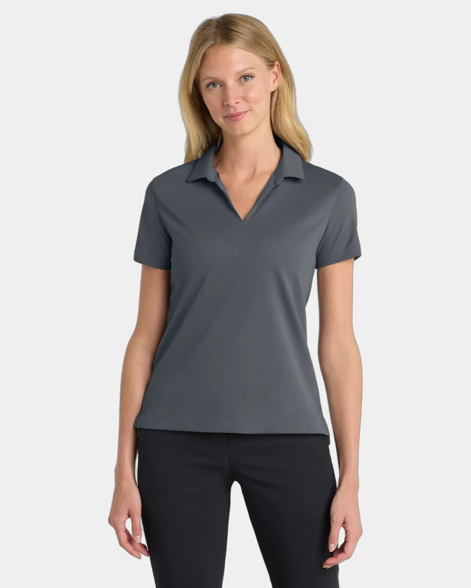 Custom Nike Women's Dri-FIT Micro Pique 2.0 Polo - Anthracite