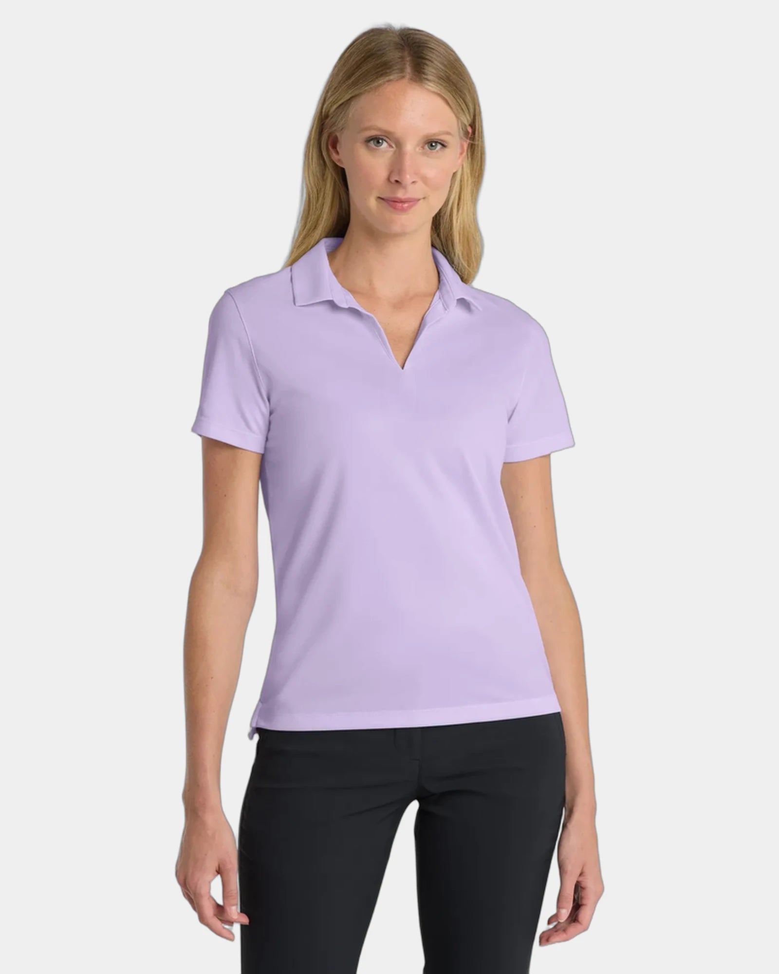 Custom Nike Women's Dri-FIT Micro Pique 2.0 Polo - Urban Lilac