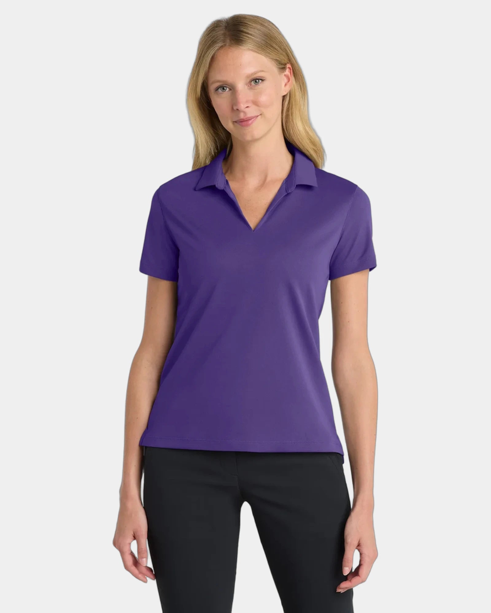 Custom Nike Women's Dri-FIT Micro Pique 2.0 Polo - Court Purple