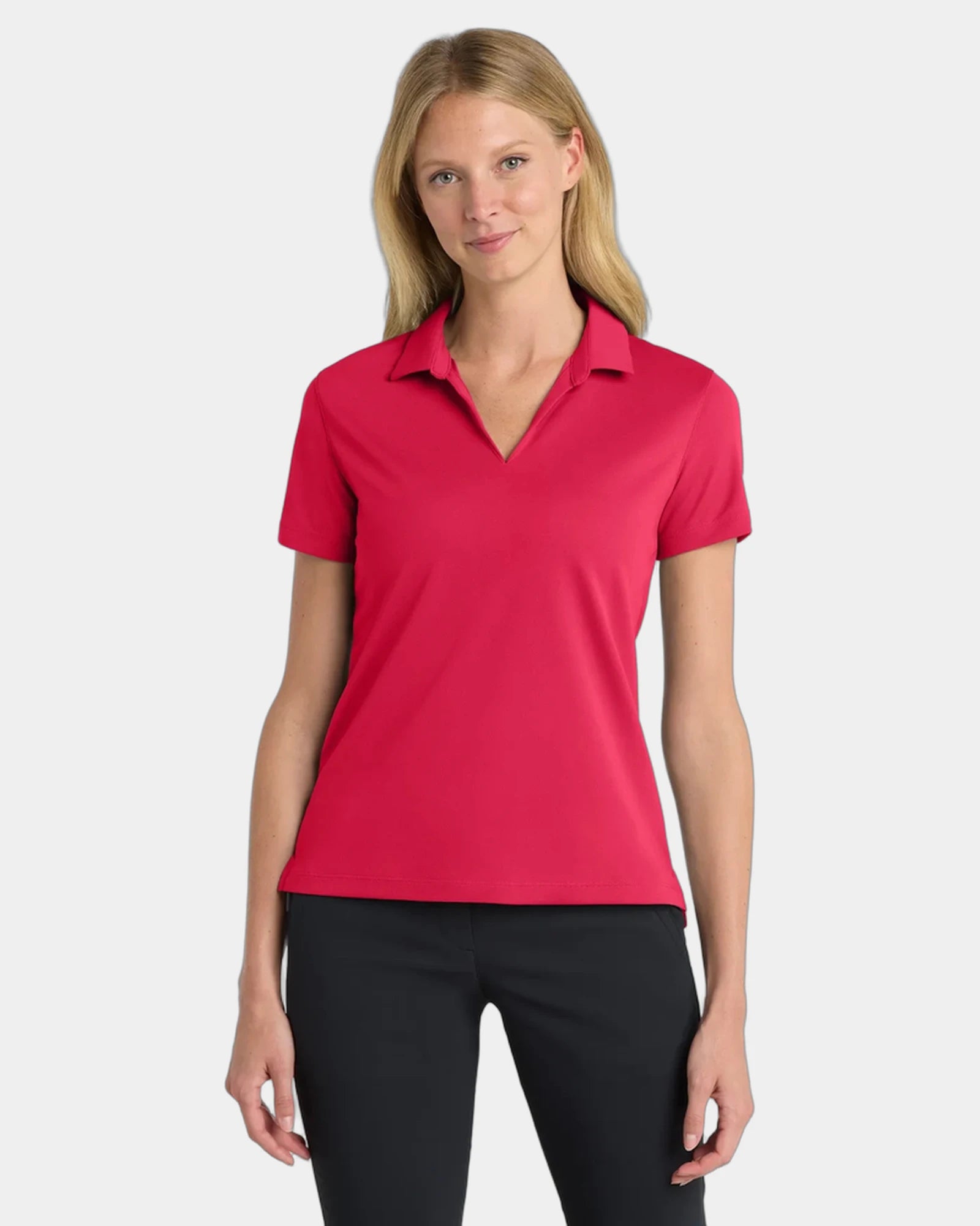 Custom Nike Women's Dri-FIT Micro Pique 2.0 Polo - University Red