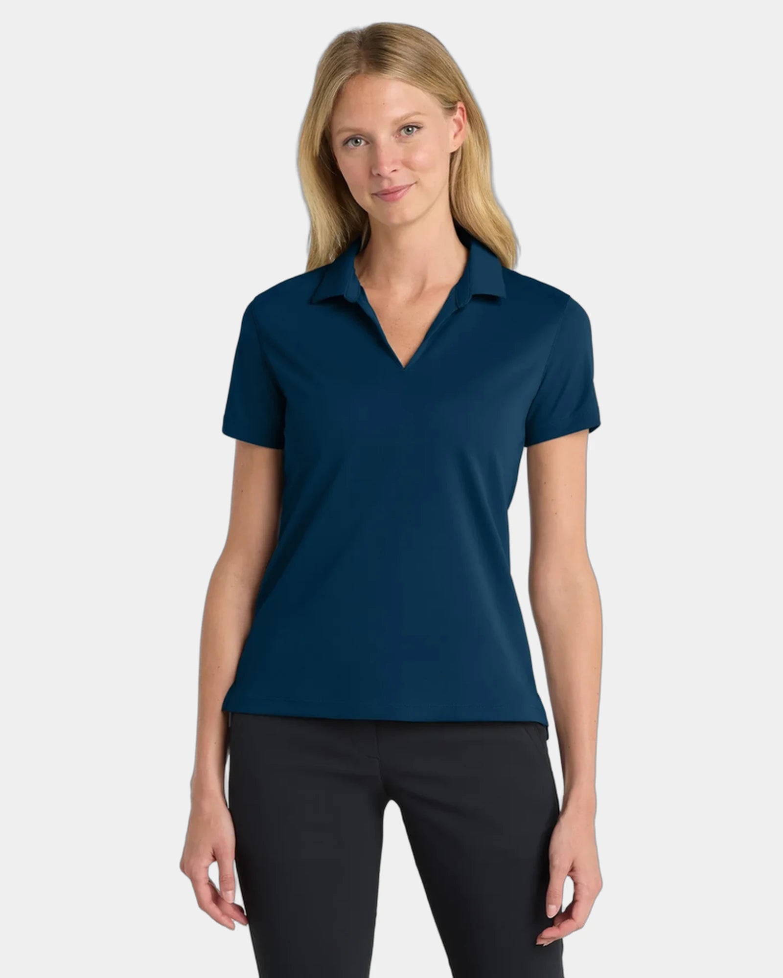 Custom Nike Women's Dri-FIT Micro Pique 2.0 Polo - Navy
