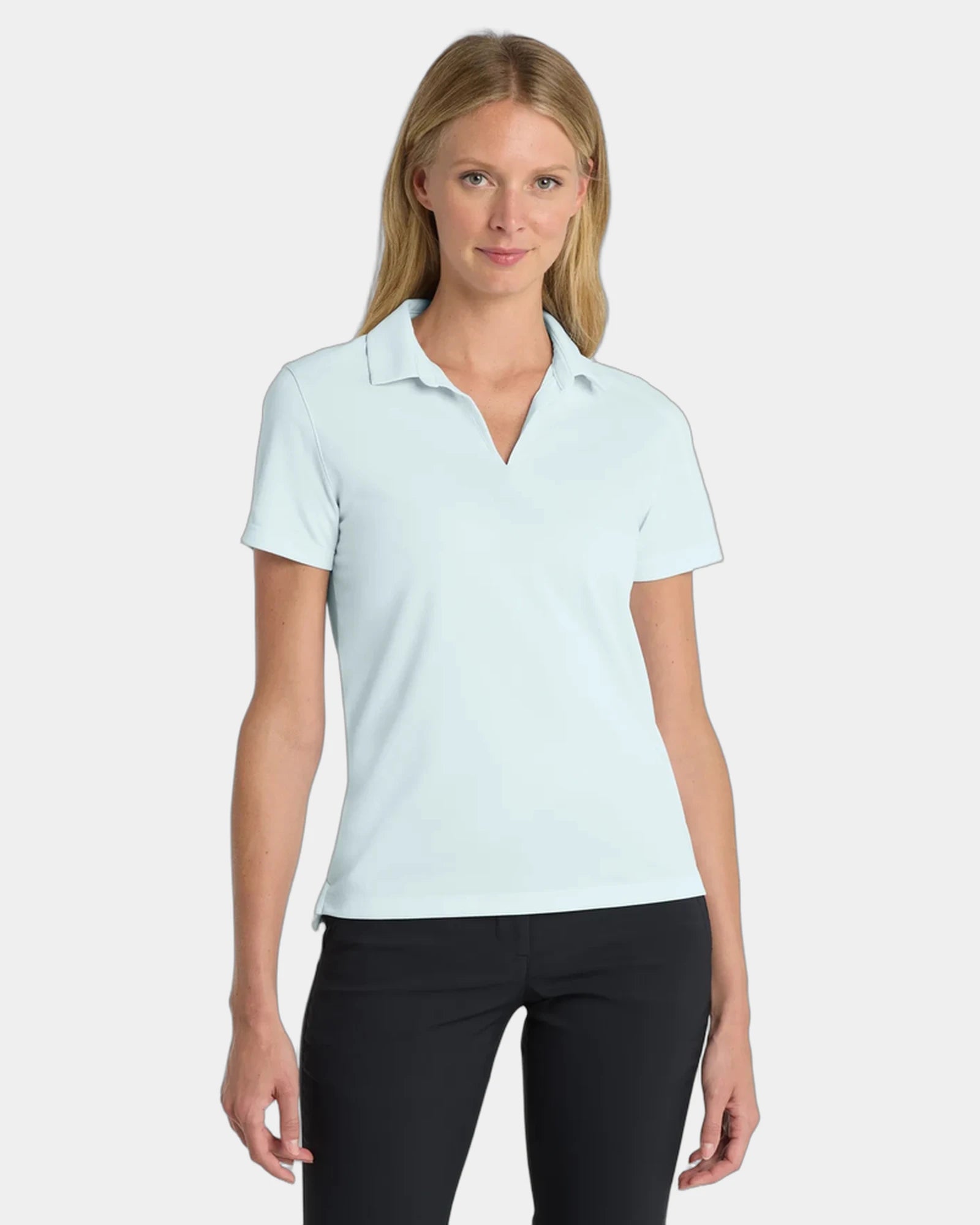 Custom Nike Women's Dri-FIT Micro Pique 2.0 Polo - Blue Tint