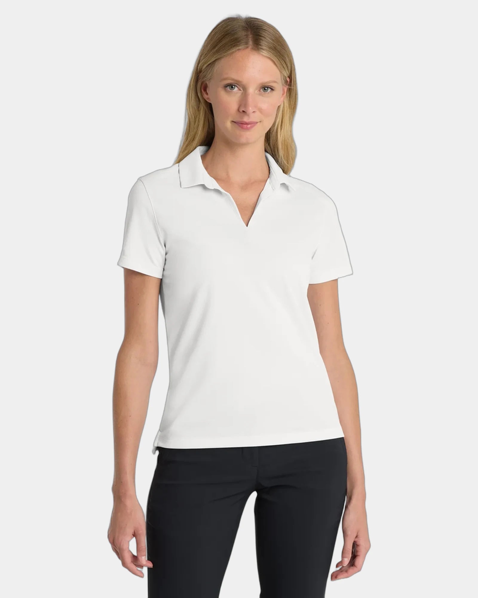 Custom Nike Women's Dri-FIT Micro Pique 2.0 Polo - White