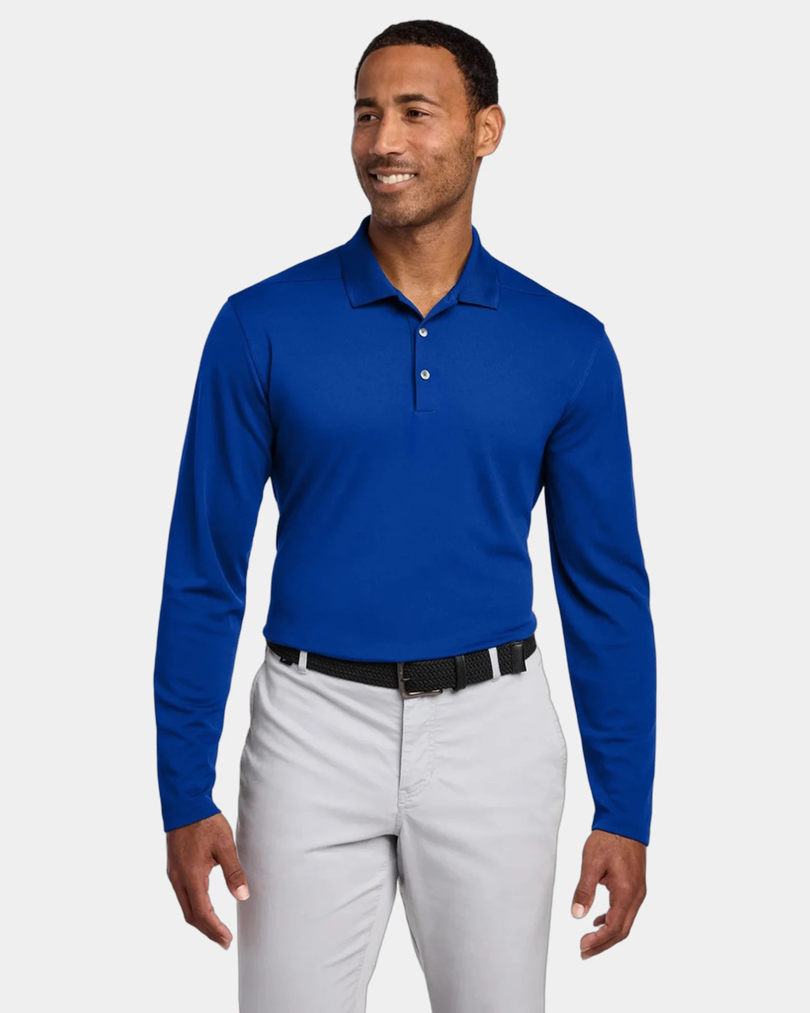 Custom Dri-FIT Micro Pique 2.0 Long Sleeve Polo - Game Royal