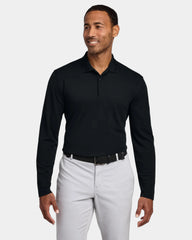 Custom Dri-FIT Micro Pique 2.0 Long Sleeve Polo - Black